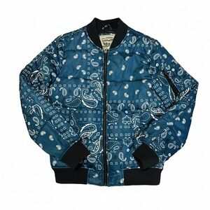 Levi's Mens Navy Bandana Paisley Puffer Jacket